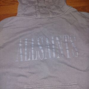 blue all saints hoodie with logo size XS no flaws